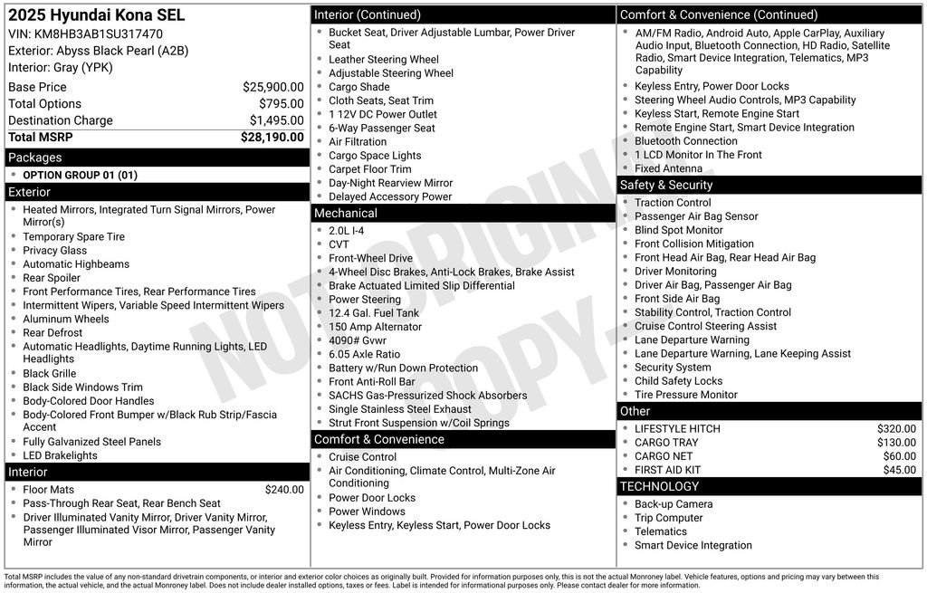 Certified 2025 Hyundai Kona SEL FWD image 23