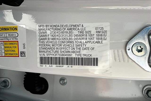 New 2025 Honda Ridgeline TrailSport+ image 17