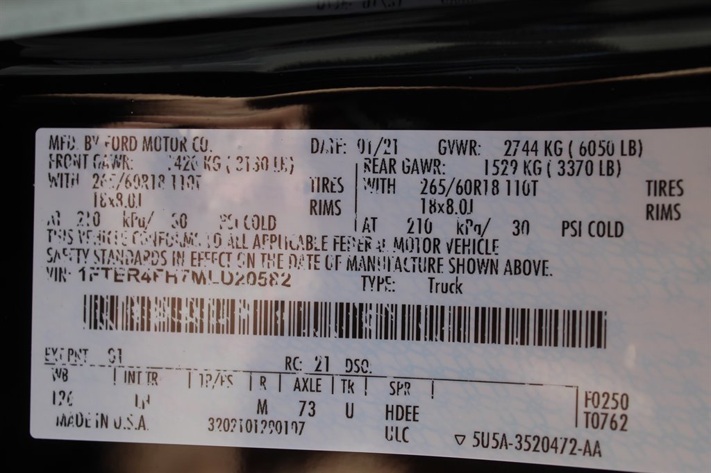 Used 2021 Ford Ranger XL w/ Equipment Group 101A High image 18