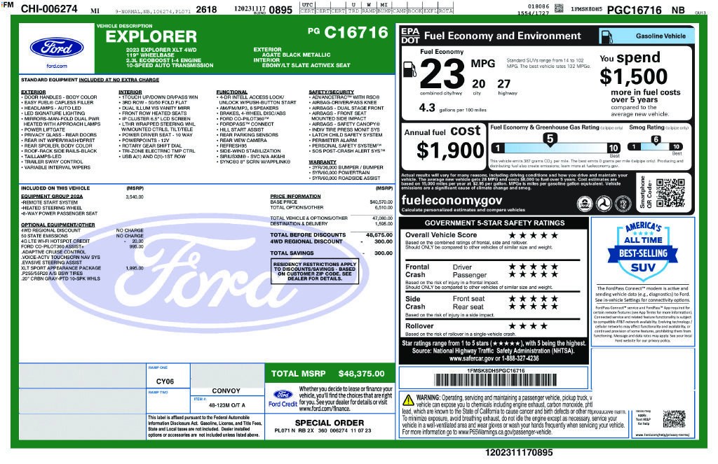 Used 2023 Ford Explorer XLT w/ Equipment Group 202A AWD/4WD image 22
