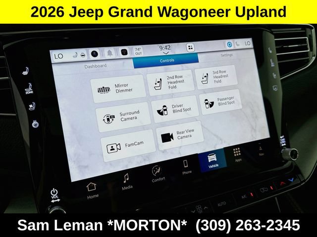 New 2026 Jeep Grand Wagoneer 4WD w/ Quick Order Packge 29V Upland image 38