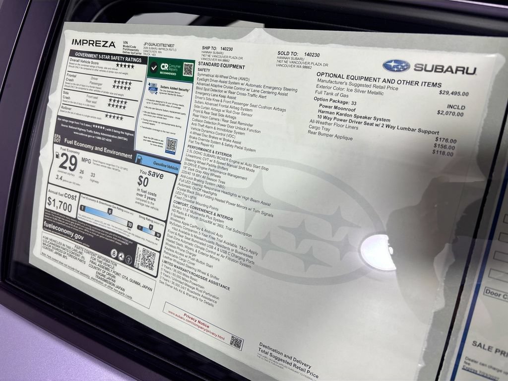 New 2026 Subaru Impreza RS AWD/4WD image 24