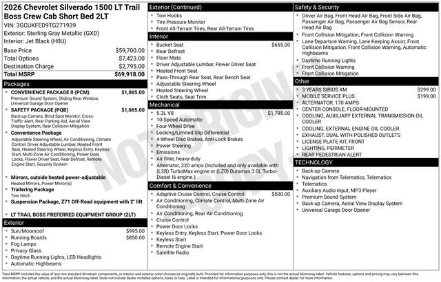 New 2026 Chevrolet Silverado 1500 LT Trail Boss w/ Safety Package image 26
