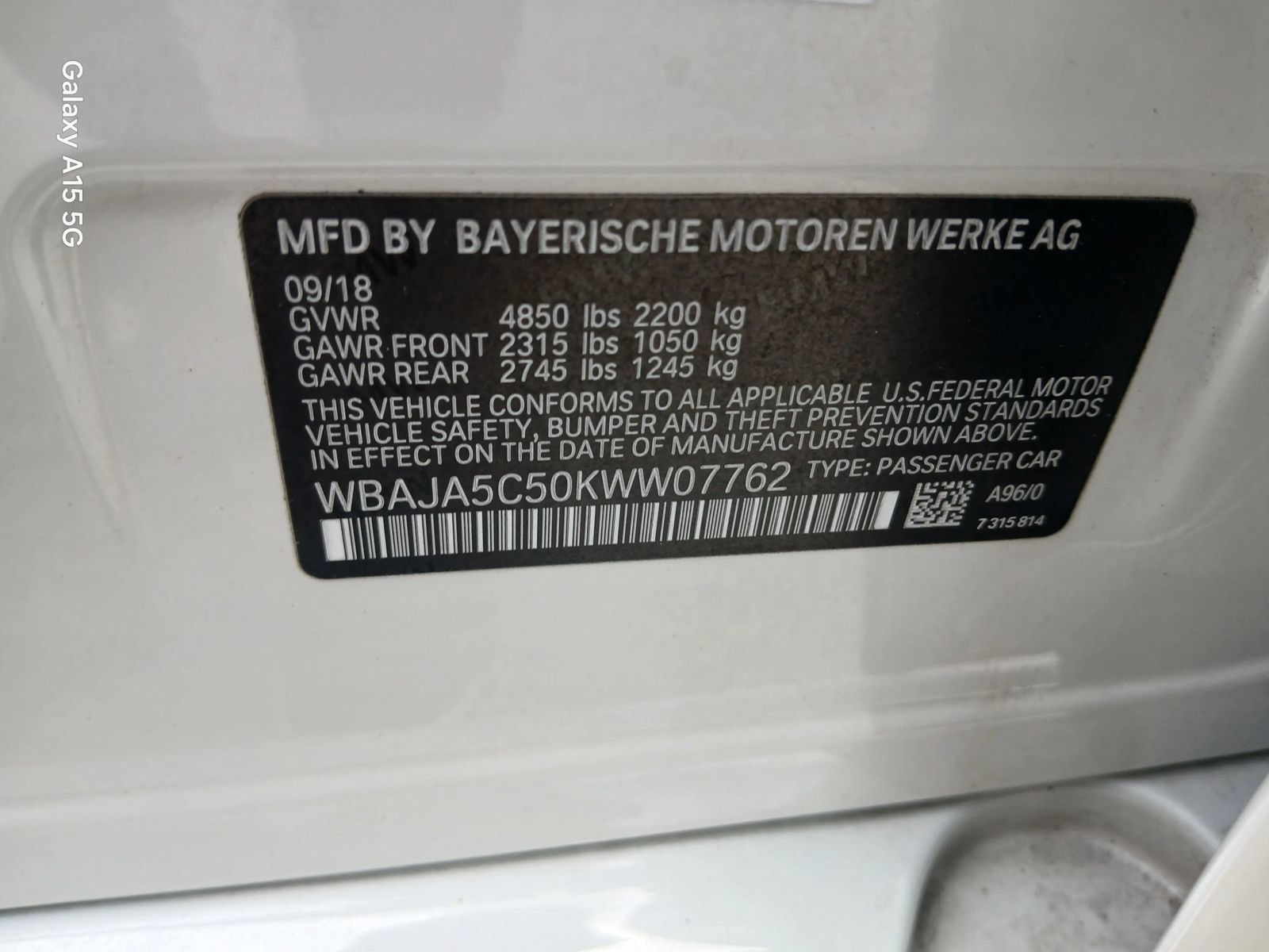 Used 2019 BMW 530i RWD image 11