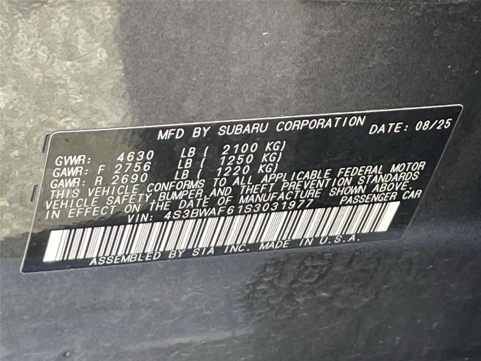 Certified 2025 Subaru Legacy Premium AWD/4WD image 34