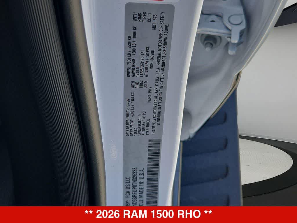 New 2026 RAM 1500 RHO w/ RHO Level 1 Equipment Group AWD/4WD image 37