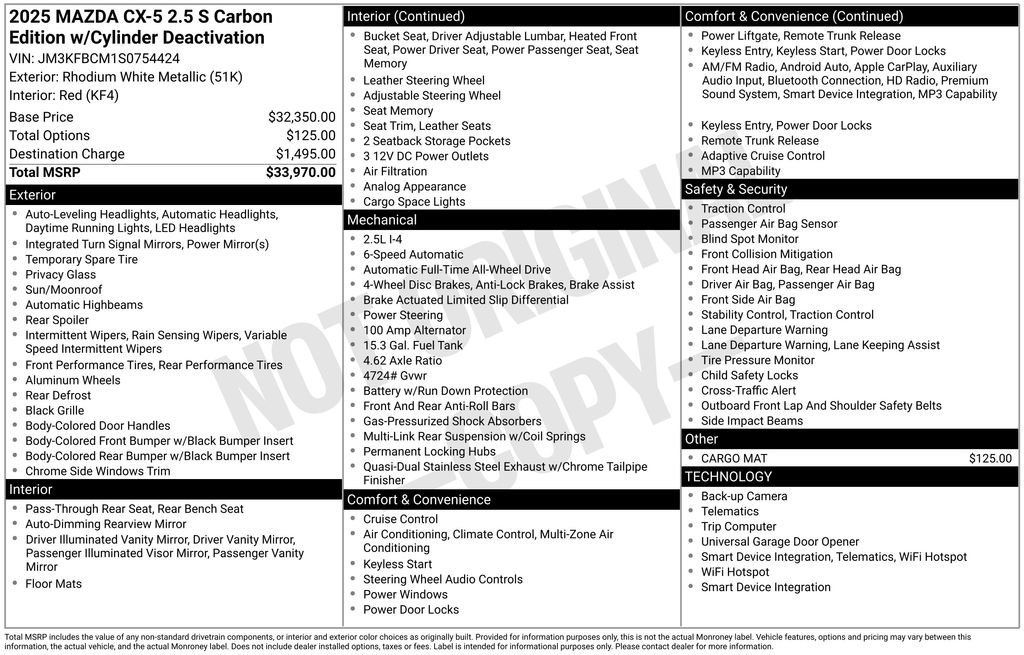 New 2025 MAZDA CX-5 Carbon Edition image 4