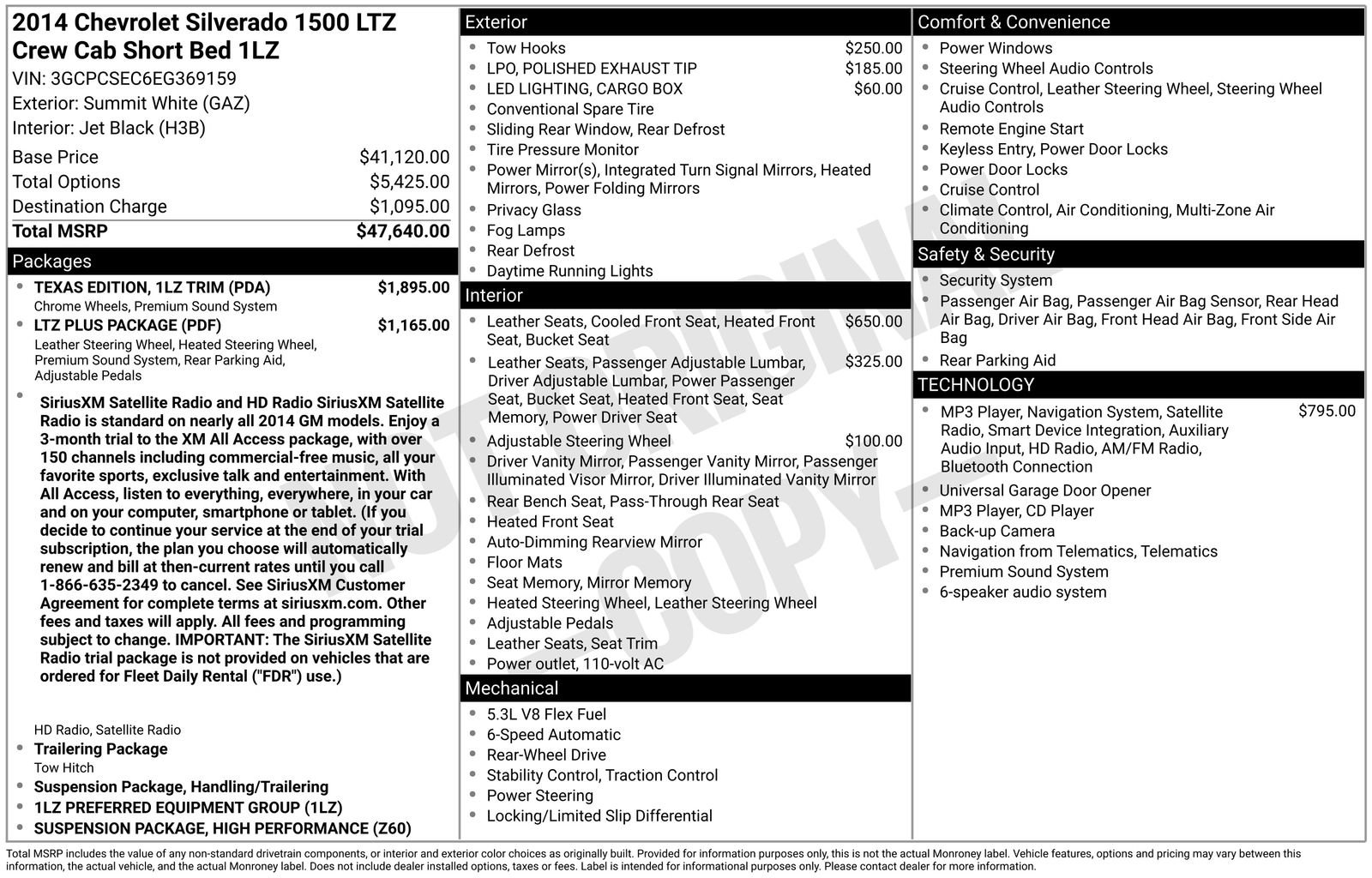 Used 2014 Chevrolet Silverado 1500 LTZ w/ Texas Edition, 1LZ Trim RWD image 33