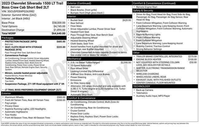 Certified 2023 Chevrolet Silverado 1500 LT Trail Boss w/ Protection Package AWD/4WD image 2