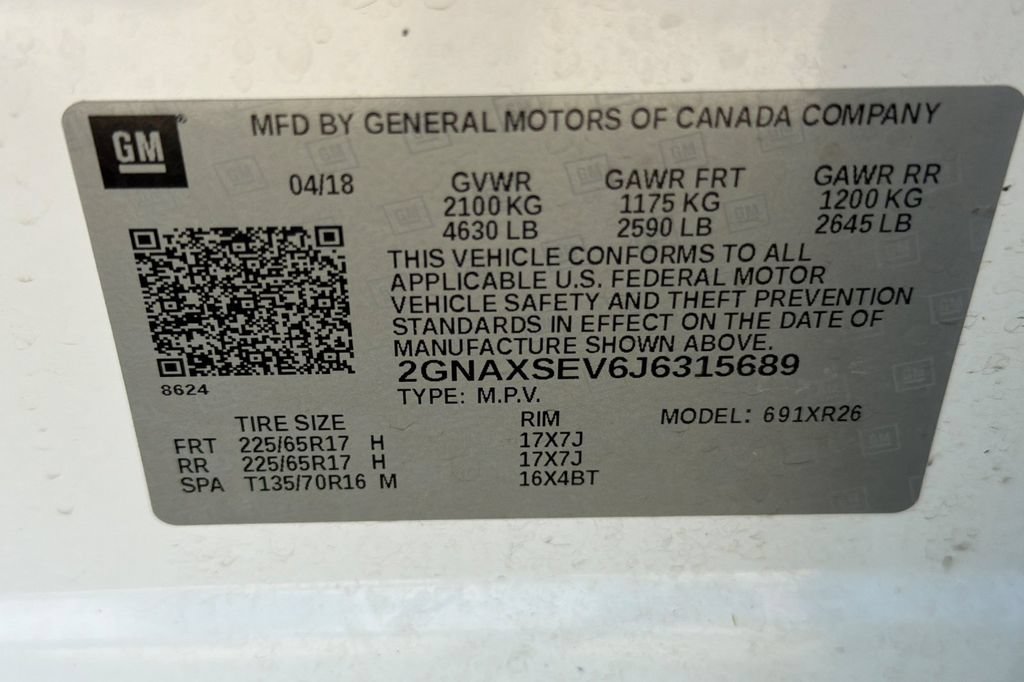 Used 2018 Chevrolet Equinox LT AWD/4WD image 26