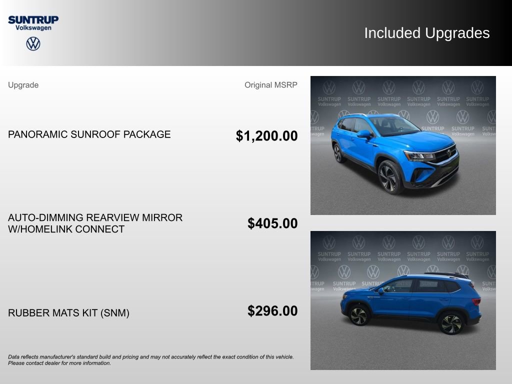 Used 2024 Volkswagen Taos SE w/ Panoramic Sunroof Package AWD/4WD image 2