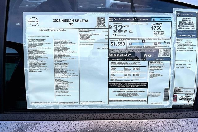 New 2026 Nissan Sentra SR w/ Floor Mat Package image 13