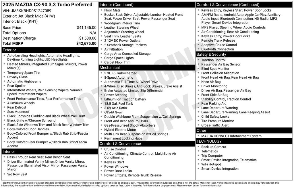Certified 2025 MAZDA CX-90 3.3 Turbo w/ Preferred Package image 5
