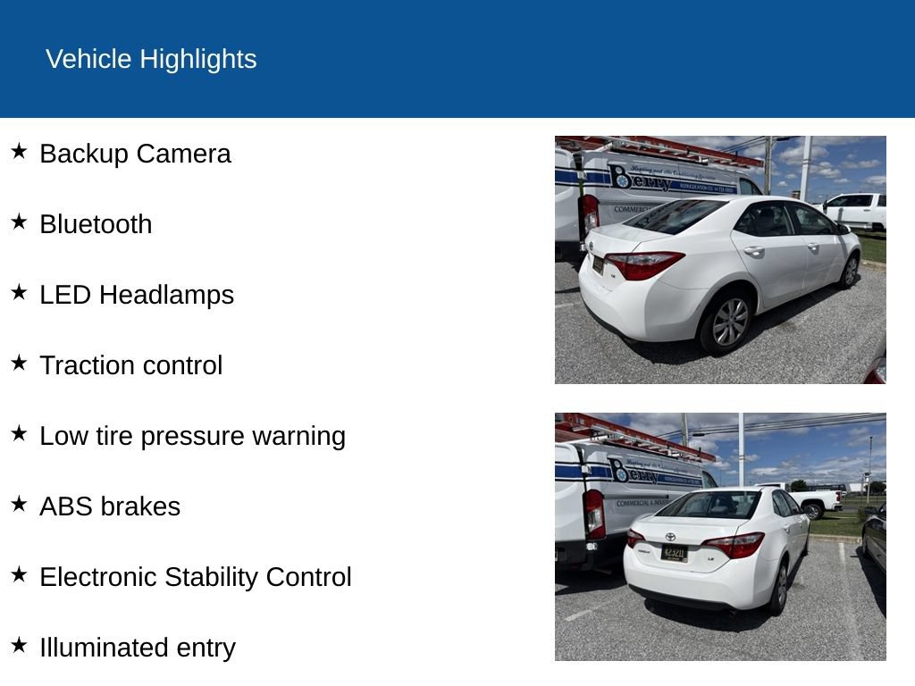 Used 2016 Toyota Corolla LE FWD image 2