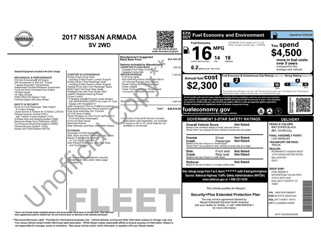 Used 2017 Nissan Armada SV w/ Driver Package RWD image 36