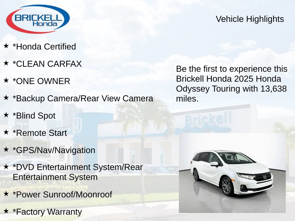 Certified 2025 Honda Odyssey Touring image 9