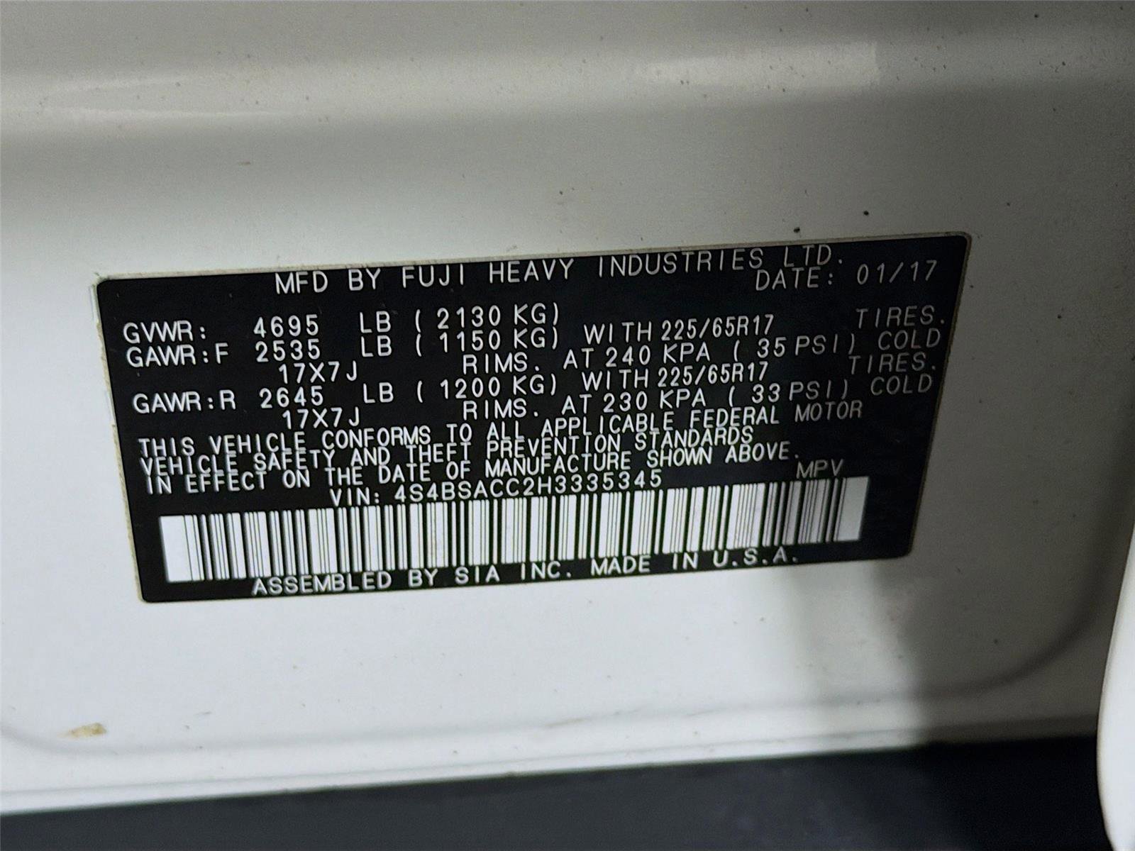 Used 2017 Subaru Outback 2.5i Premium image 30