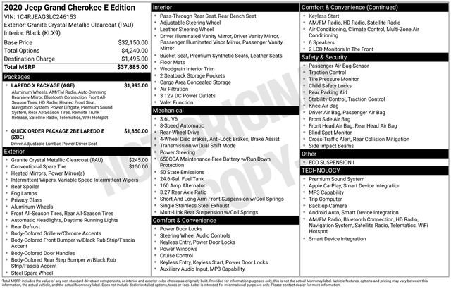 Used 2020 Jeep Grand Cherokee Laredo w/ Laredo X Package RWD image 29