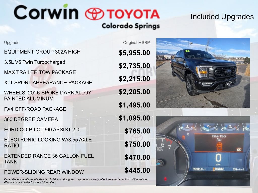 Used 2022 Ford F150 XLT w/ Equipment Group 302A High image 4