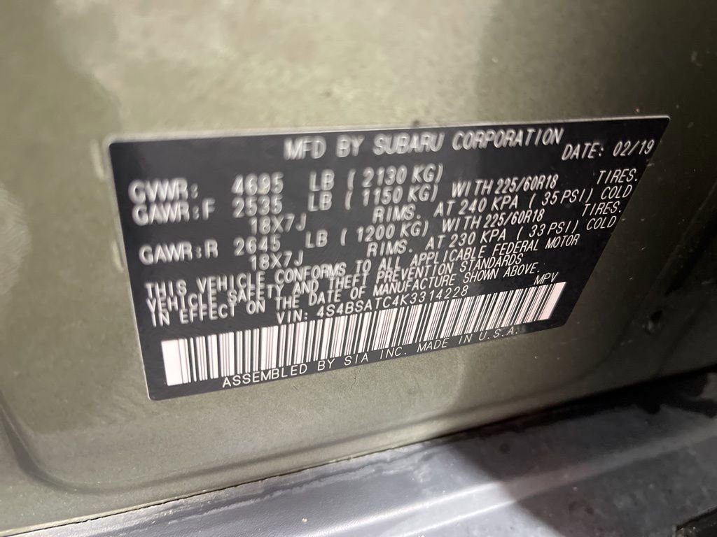 Used 2019 Subaru Outback 2.5i Touring image 37