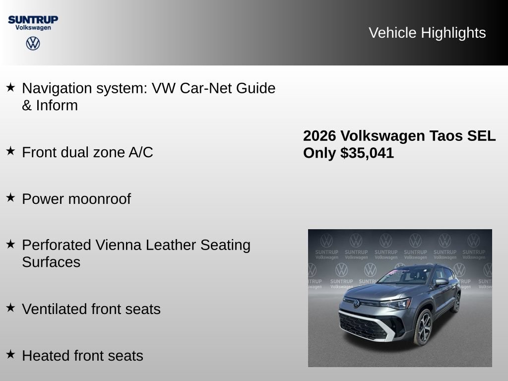 Used 2026 Volkswagen Taos SEL AWD/4WD image 7