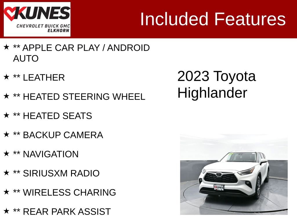 Used 2023 Toyota Highlander XLE image 2