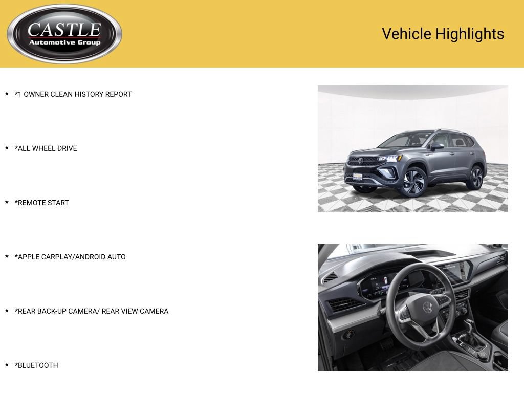 Used 2024 Volkswagen Taos SE w/ Panoramic Sunroof Package AWD/4WD image 3