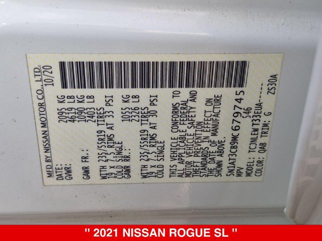 Certified 2021 Nissan Rogue SL AWD/4WD image 41