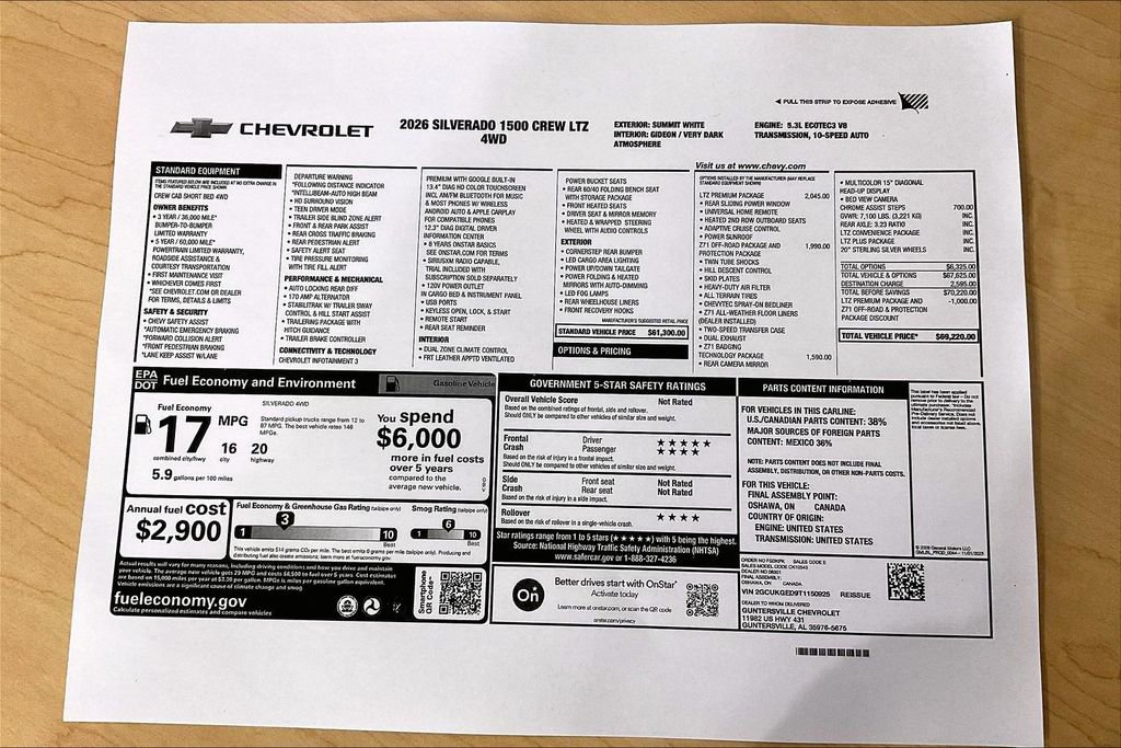 New 2026 Chevrolet Silverado 1500 LTZ w/ LTZ Premium Package image 14