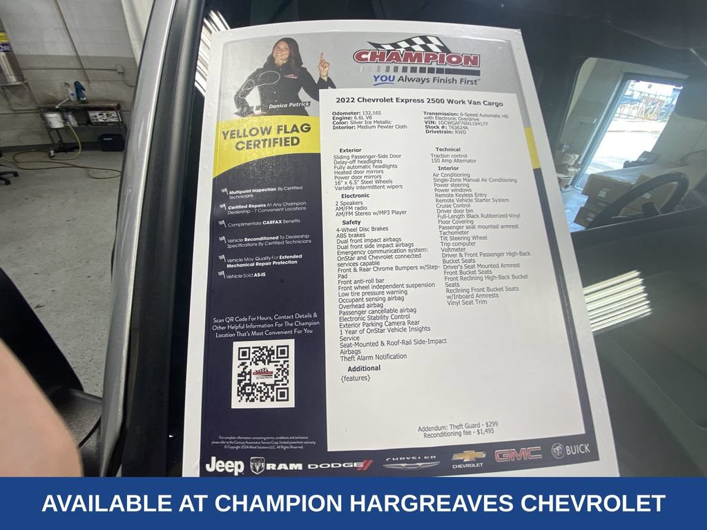 Certified 2022 Chevrolet Express 2500 w/ Enhanced Convenience Package RWD image 43