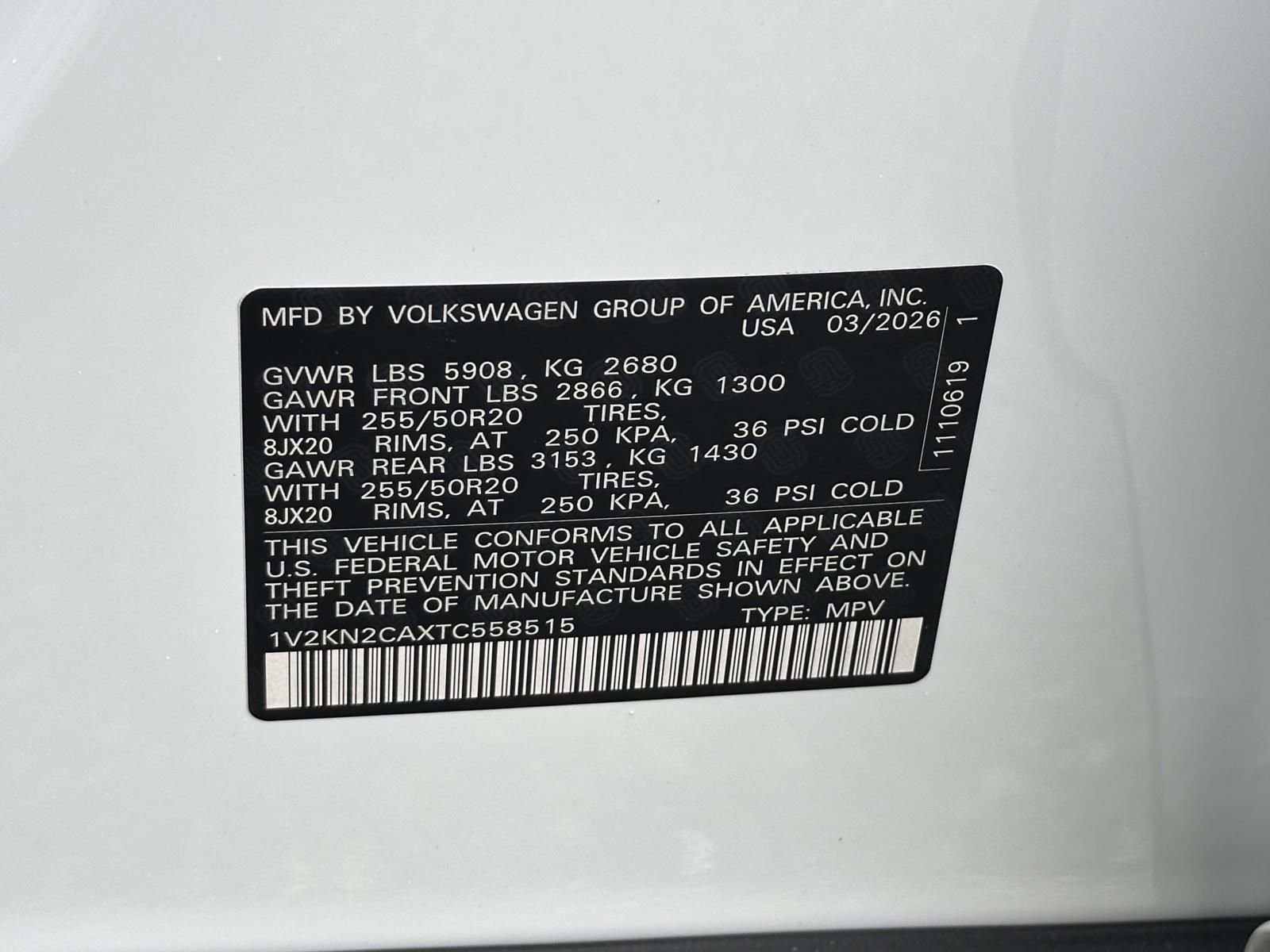 New 2026 Volkswagen Atlas SE image 16