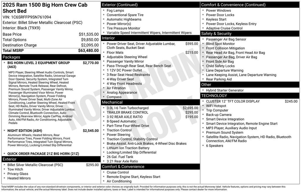 Used 2025 RAM 1500 Big Horn AWD/4WD image 6