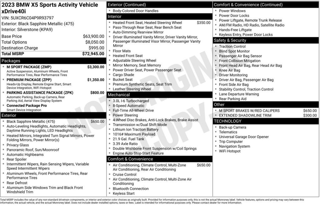 Certified 2023 BMW X5 xDrive40i w/ M Sport Package image 6