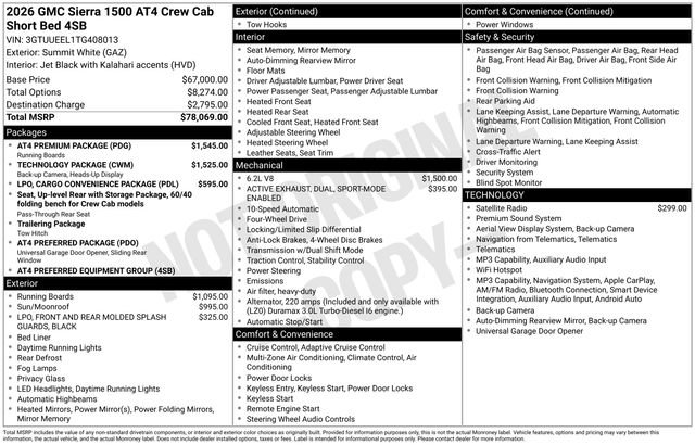 New 2026 GMC Sierra 1500 AT4 w/ AT4 Premium Package AWD/4WD image 24