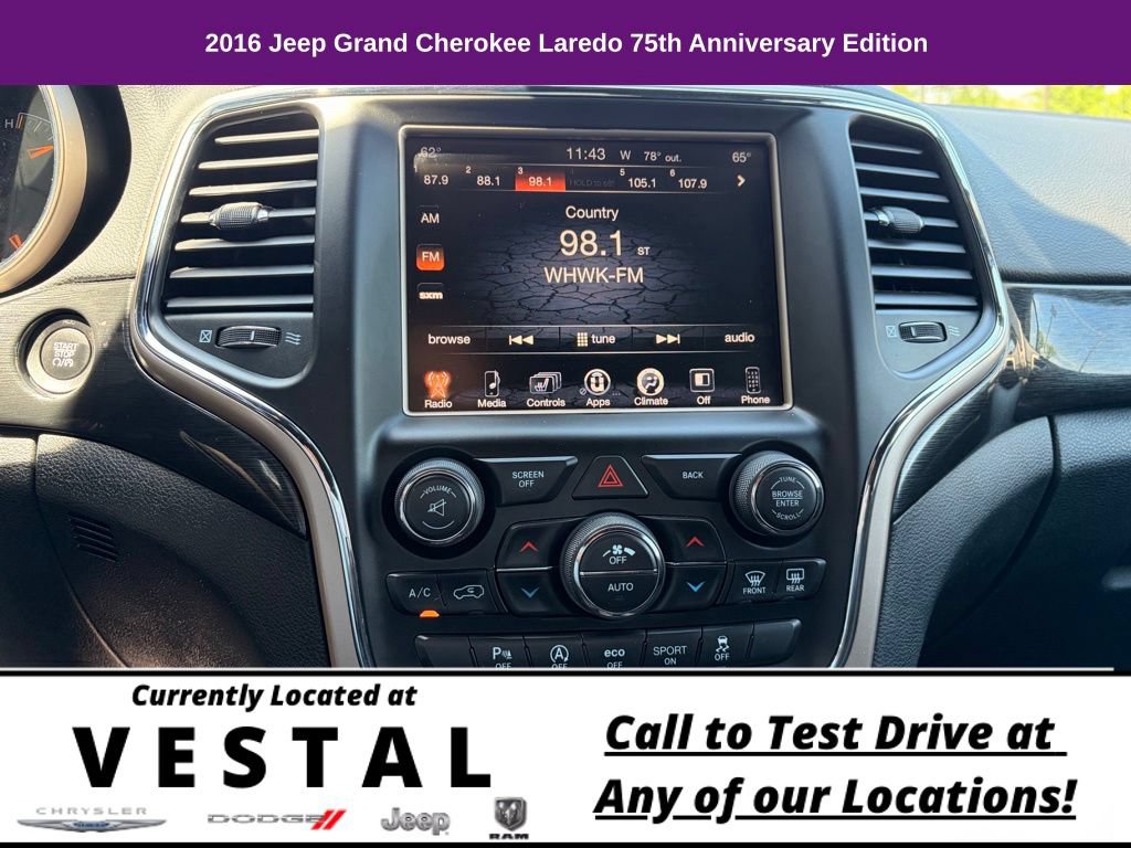 Used 2016 Jeep Grand Cherokee Laredo 75th Anniversary AWD/4WD image 25