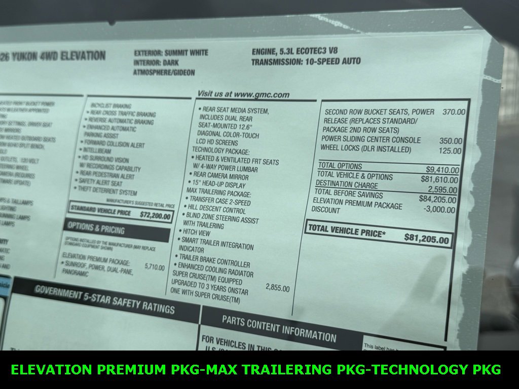 New 2026 GMC Yukon Elevation image 15
