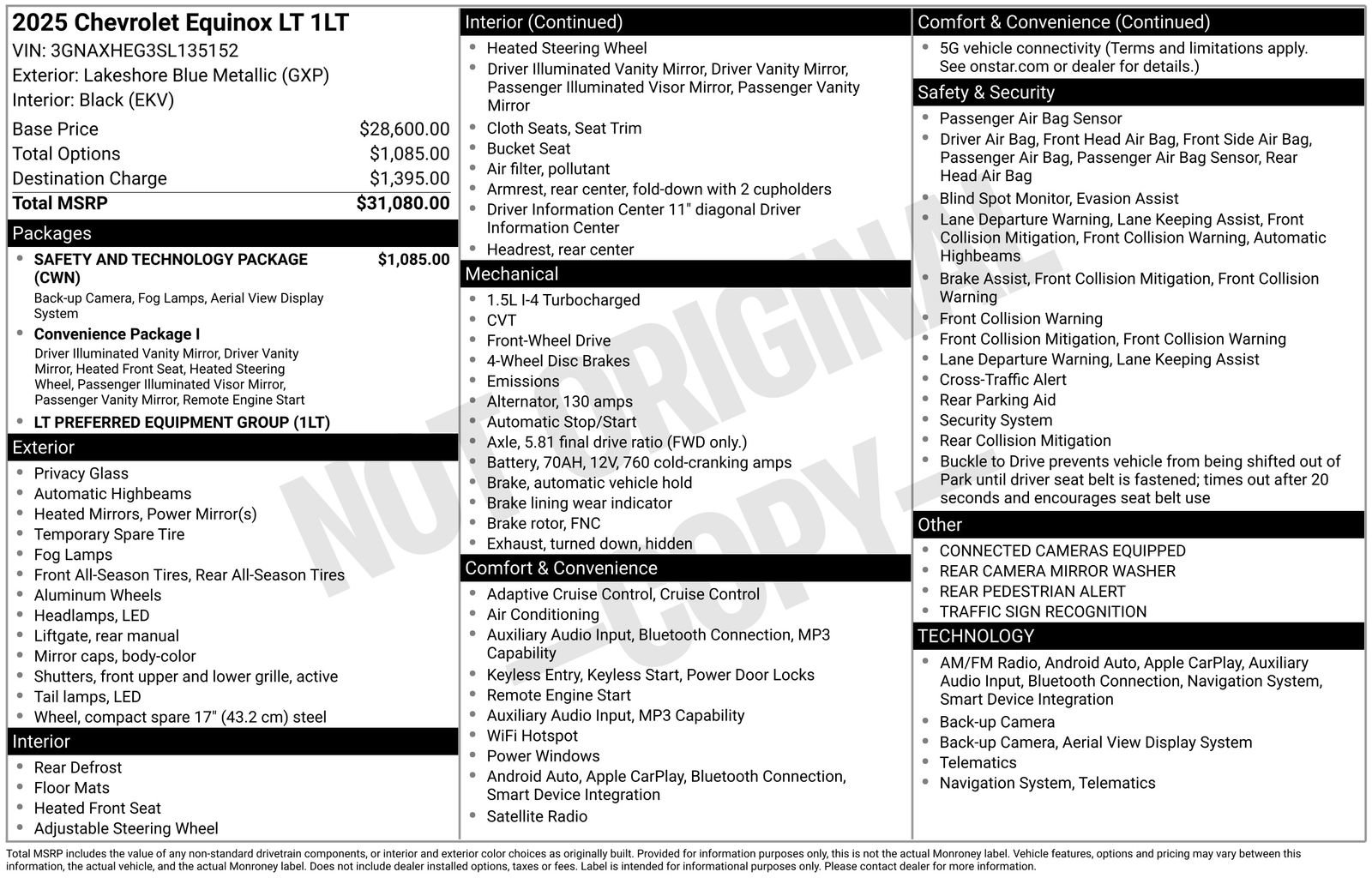 Used 2025 Chevrolet Equinox LT w/ Safety and Technology Package FWD image 30