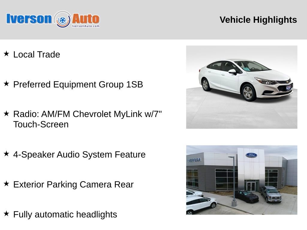 Used 2017 Chevrolet Cruze LS FWD image 2