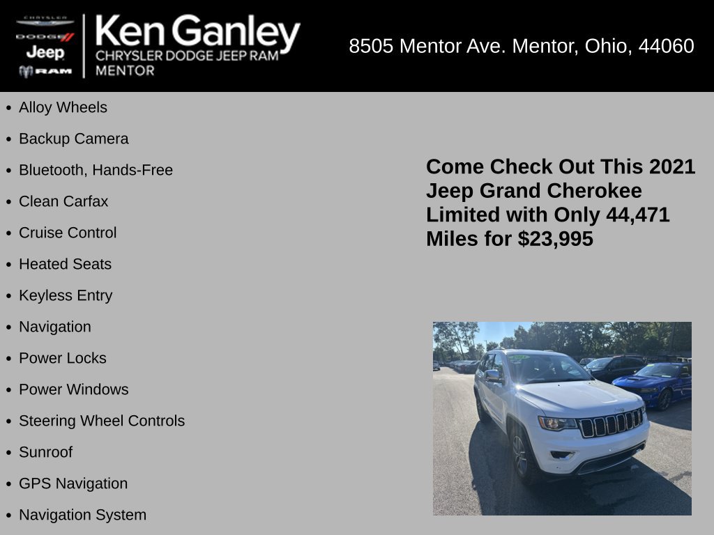 Certified 2021 Jeep Grand Cherokee Limited AWD/4WD image 5