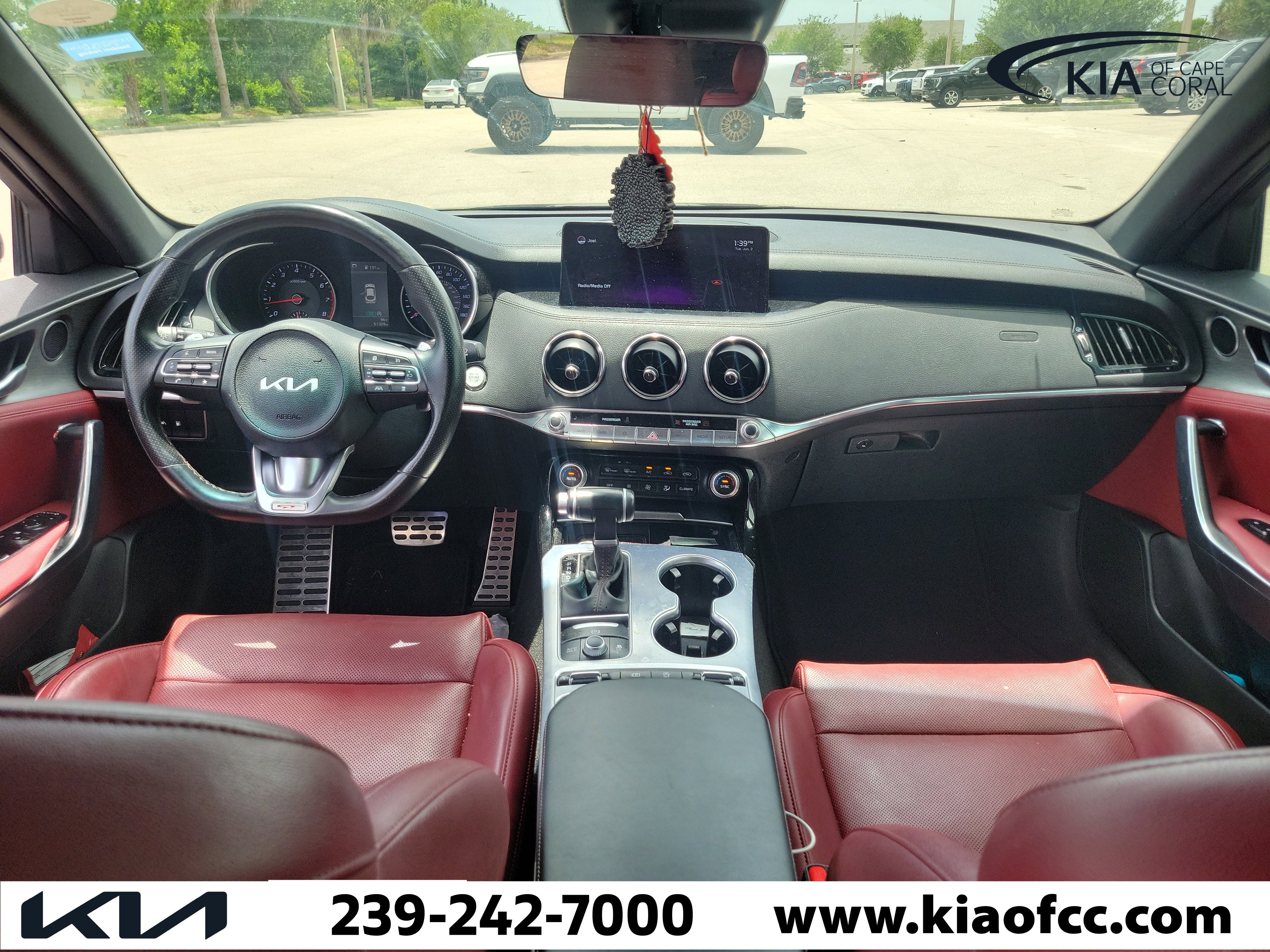 Certified 2022 Kia Stinger GT1 w/ Red Interior Color Package RWD image 15