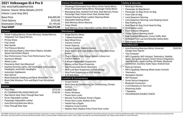 Certified 2021 Volkswagen ID.4 Pro S RWD image 32