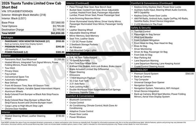 Used 2026 Toyota Tundra Limited AWD/4WD image 27