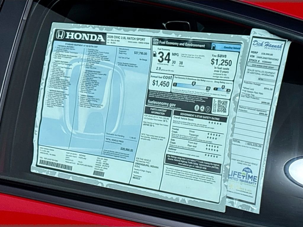 New 2026 Honda Civic Sport image 23