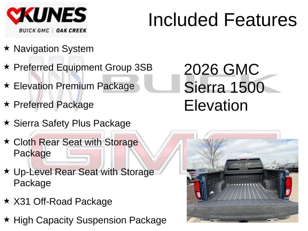 New 2026 GMC Sierra 1500 Elevation w/ Elevation Premium Package AWD/4WD image 2