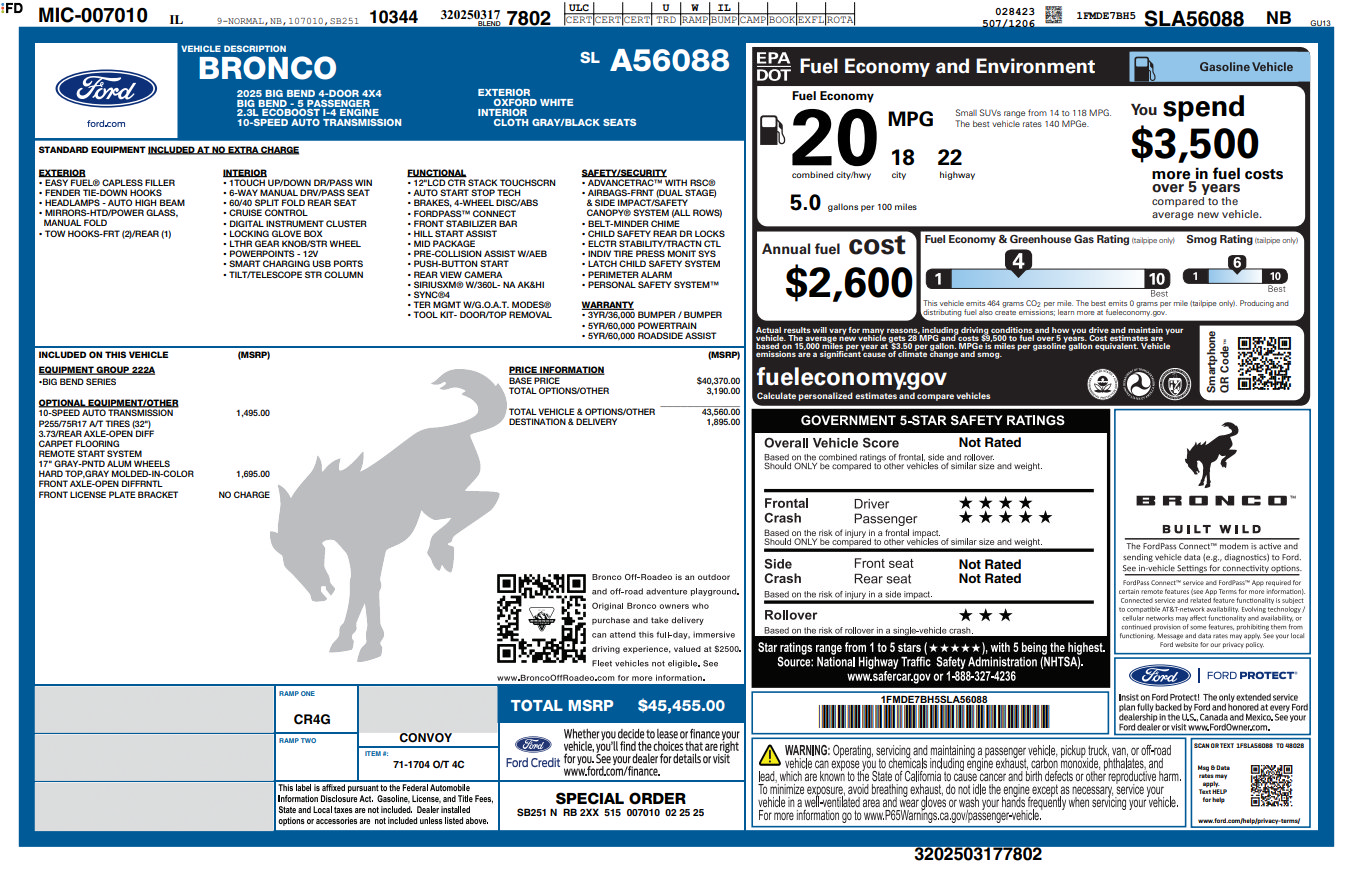 Used 2025 Ford Bronco Big Bend AWD/4WD image 31