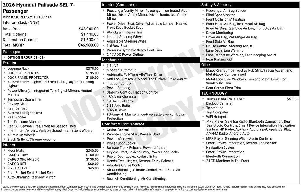 New 2026 Hyundai Palisade SEL AWD/4WD image 37