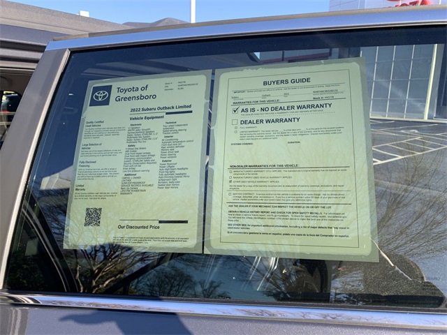 Used 2022 Subaru Outback Limited image 38