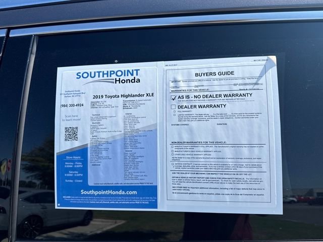Used 2019 Toyota Highlander XLE image 16