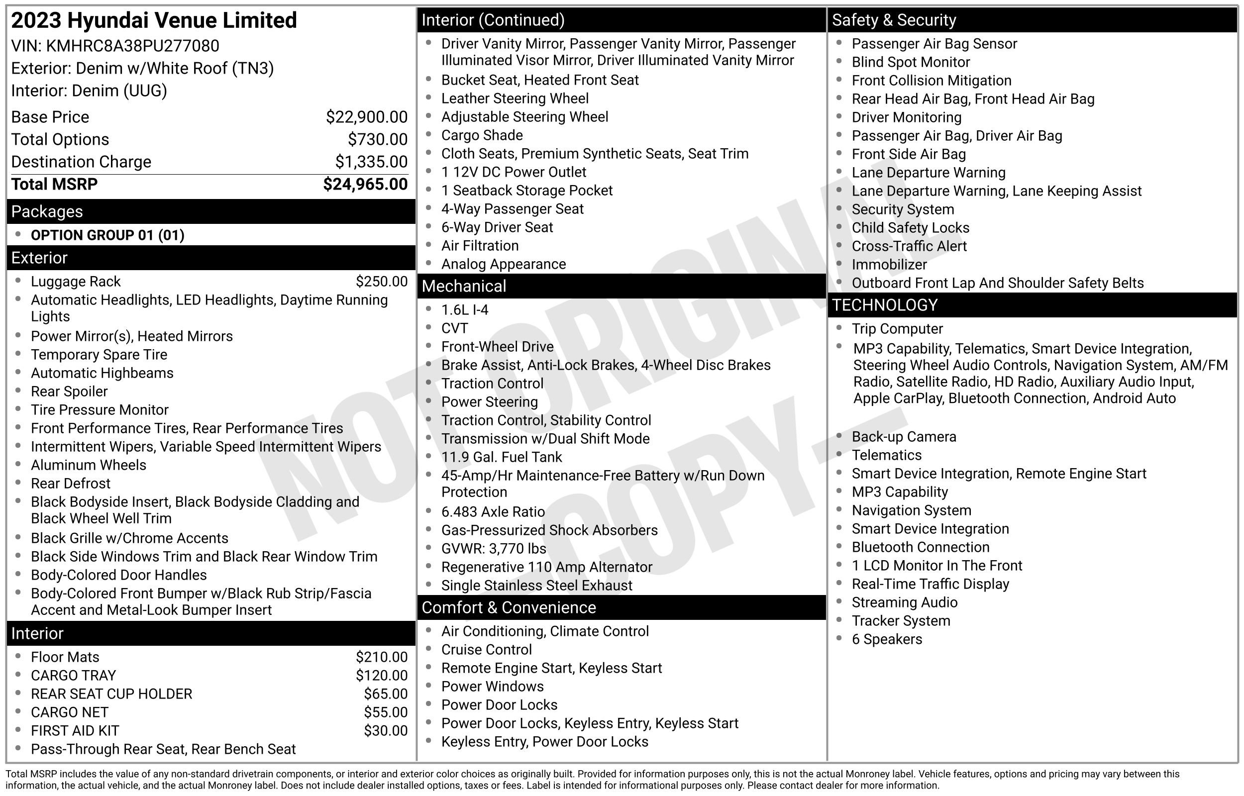 Used 2023 Hyundai Venue Limited FWD image 3