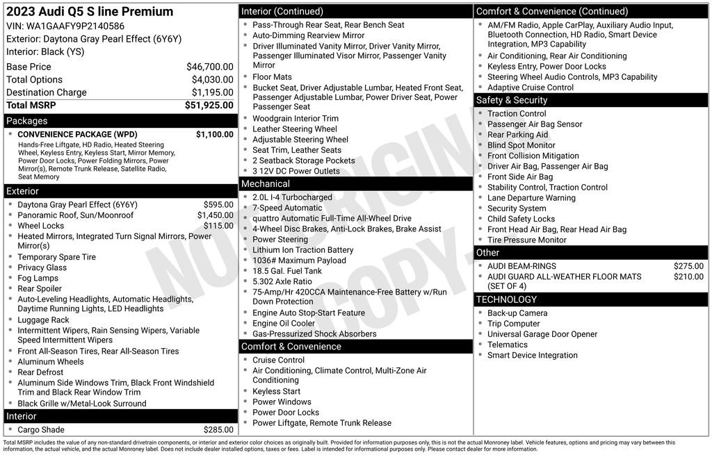 Certified 2023 Audi Q5 2.0T Premium w/ Convenience Package AWD/4WD image 3